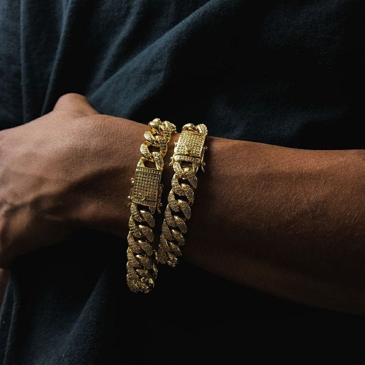 iced out luxury mens bracelet